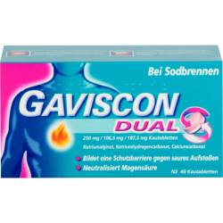 Gaviscon Dual 250mg/106,5mg/187,5mg Kautabletten 48 St