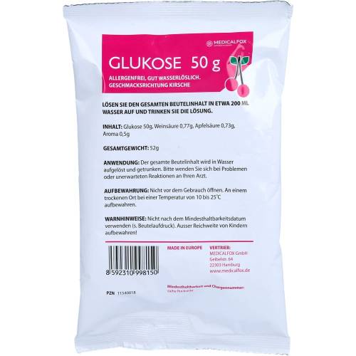 Glukose 50 g Kirsch Plv.z.Her.e.Lsg.z.Einnehmen 50 g