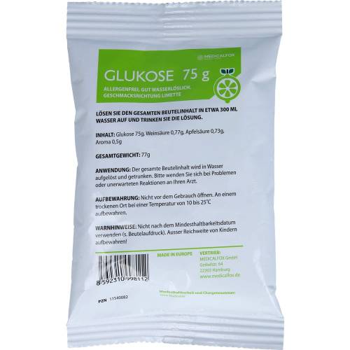 Glukose 75 g Limette Plv.z.Her.e.Lsg.z.Einnehmen 75 g