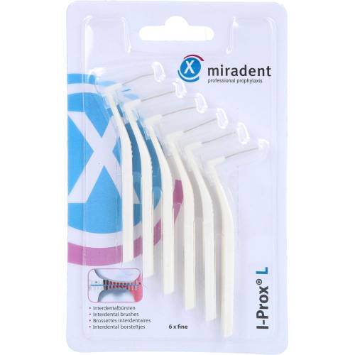 Miradent Interdentalbürste I-Prox L 0,6 mm weiß 6 St