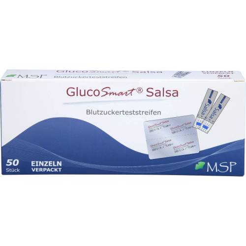 Glucosmart Salsa Blutzuckerteststreifen einzeln 50 St