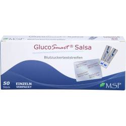 Glucosmart Salsa Blutzuckerteststreifen einzeln 50 St