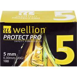 Wellion Protect Pro Safety Pen Needles 30 G 5 mm 100 St