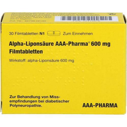 Alpha Liponsäure Aaa- Pharma 600 mg Filmtabletten 30 St