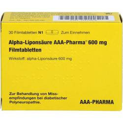 Alpha Liponsäure Aaa- Pharma 600 mg Filmtabletten 30 St