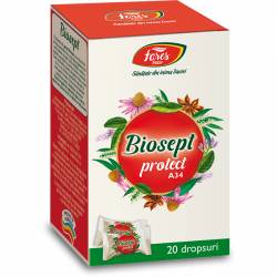 Biosept protect A34 - Dezinfecteaza cavitatea oro-faringiana, 20dropsuri - Fares