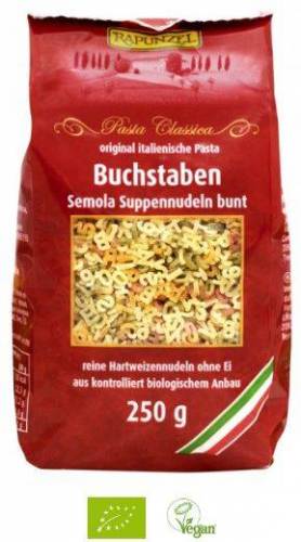 Fidea supa litere colorate Eco-Bio 250g - Rapunzel