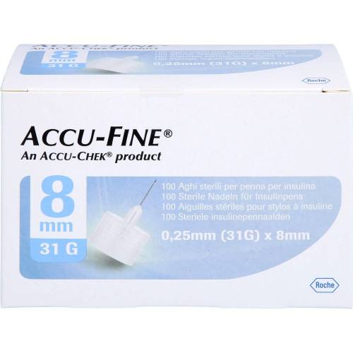 Accu Fine sterile Nadeln f.Insulinpens 8 mm 31 G 100 St