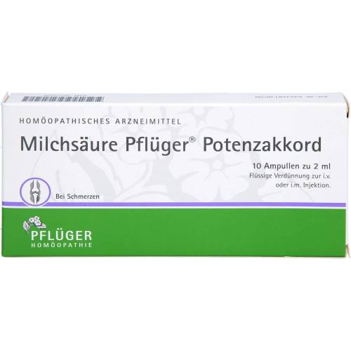 Milchsäure Pflüger Potenzakkord Inj.-Lsg.Amp. 10 St