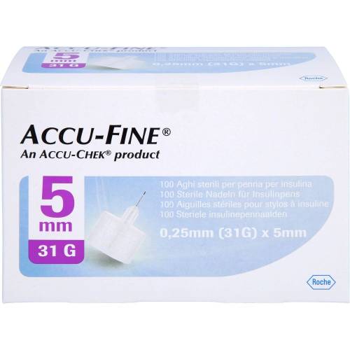 Accu Fine sterile Nadeln f.Insulinpens 5 mm 31 G 100 St