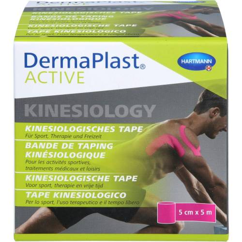 Dermaplast Active Kinesiology Tape 5 cmx5 m pink 1 St