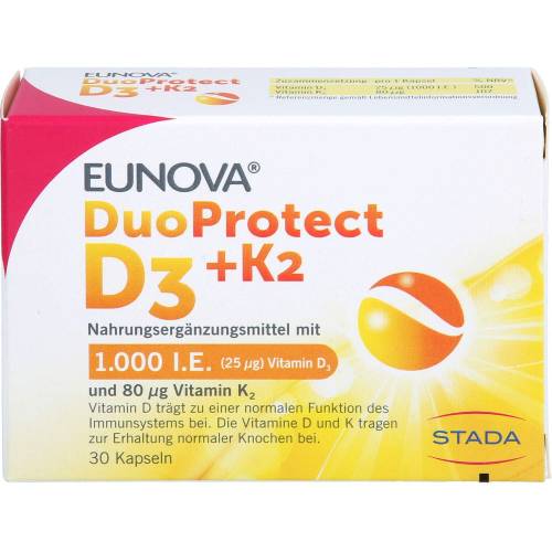 Eunova DuoProtect D3+K2 1000 I.E./80 µg Kapseln 30 St