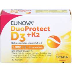 Eunova DuoProtect D3+K2 1000 I.E./80 µg Kapseln 30 St