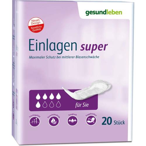 Gesund Leben Einlagen super 20 St