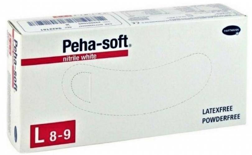 hartmann peha soft nitrile white manusi nepudrate albe l ctx100 buc