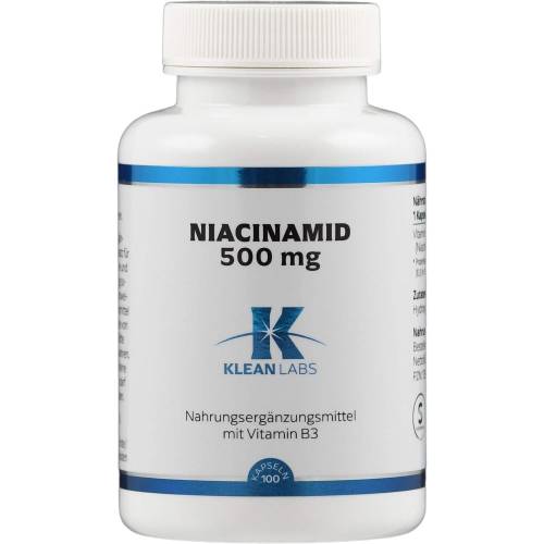 Niacinamid B3 500 mg Klean Labs Kapseln 100 St