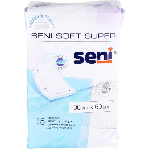 Seni Soft Super Bettschutzunterlage 90x60 cm 5 St
