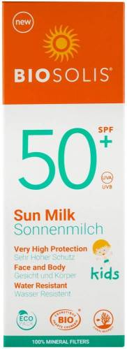 Lapte, Lotiune de soare cu protectie solara pentru copii SPF 50+, 100ml - Biosolis