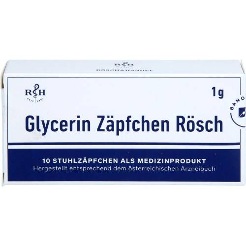 Glycerin Zäpfchen Rösch 1 g gegen Verstopfung 10 St
