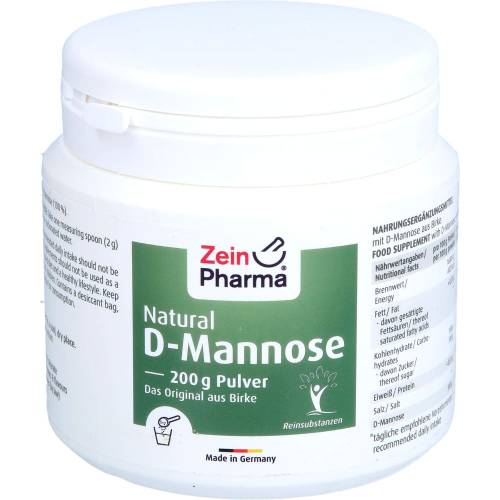Natural D-Mannose aus Birke Pulver ZeinPharma 200 g