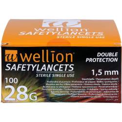 Wellion Safetylancets 28 G Sicherheitseinmallanz. 100 St