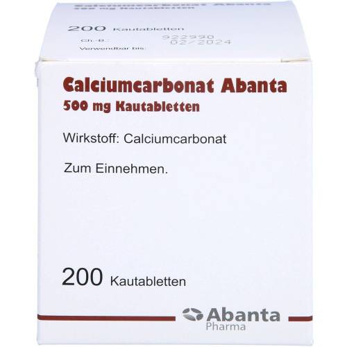 Calciumcarbonat Abanta 500 mg Kautabletten 200 St