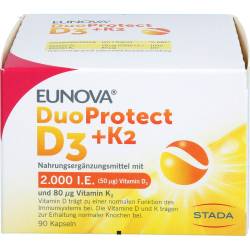 Eunova DuoProtect D3+K2 2000 I.E./80 µg Kapseln 90 St