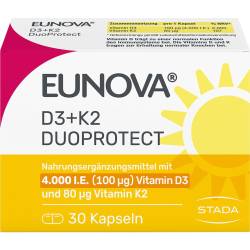 Eunova DuoProtect D3+K2 4000 I.E./80 µg Kapseln 30 St
