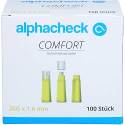 Alphacheck comfort Sicherheitslanzett.26 Gx1,6 mm 100 St