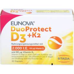Eunova DuoProtect D3+K2 2000 I.E./80 µg Kapseln 30 St