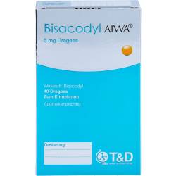 Bisacodyl Aiwa 5 mg Dragees 40 St
