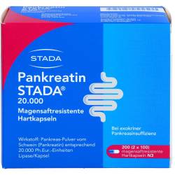 Pankreatin Stada 20.000 magensaftres.Hartkapseln 200 St