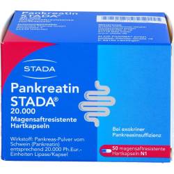 Pankreatin Stada 20.000 magensaftres.Hartkapseln 50 St