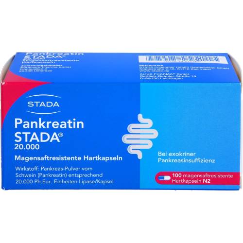 Pankreatin Stada 20.000 magensaftres.Hartkapseln 100 St