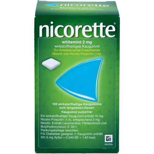 Nicorette Kaugummi 2 mg whitemint 105 St