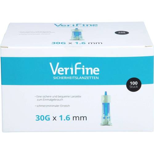 Verifine Sicherheits-Lanzetten 30 G 1,6 mm 100 St