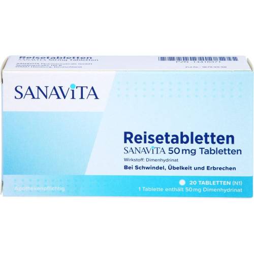 Reisetabletten Sanavita 50 mg Tabletten 20 St