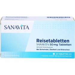 Reisetabletten Sanavita 50 mg Tabletten 20 St