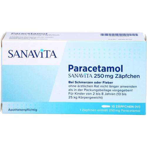 Paracetamol SanaviTa 250 mg Zäpfchen 10 St