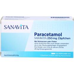 Paracetamol SanaviTa 250 mg Zäpfchen 10 St