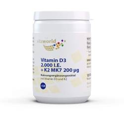 Vitamin D3+K2 2.000 I.E./200 µg Tabletten 120 St