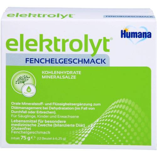 Humana Elektrolyt Fenchel Pulver Faltschachtel 75 g