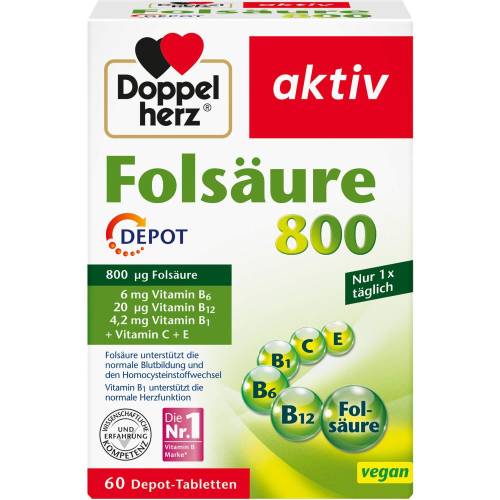 Doppelherz Folsäure 800 Depot Tabletten 60 St