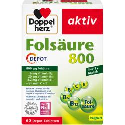 Doppelherz Folsäure 800 Depot Tabletten 60 St