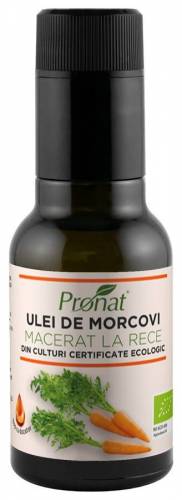 Ulei de morcovi macerat la rece, eco-bio, 100ml - Pronat