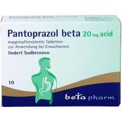 Pantoprazol beta 20 mg acid magensaftres.Tabletten 10 St