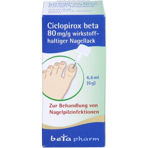 Ciclopirox beta 80 mg/g wirkstoffhalt.Nagellack 6,6 ml
