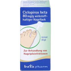 Ciclopirox beta 80 mg/g wirkstoffhalt.Nagellack 6,6 ml