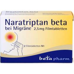 Naratriptan beta bei Migräne 2,5 mg Filmtabletten 2 St