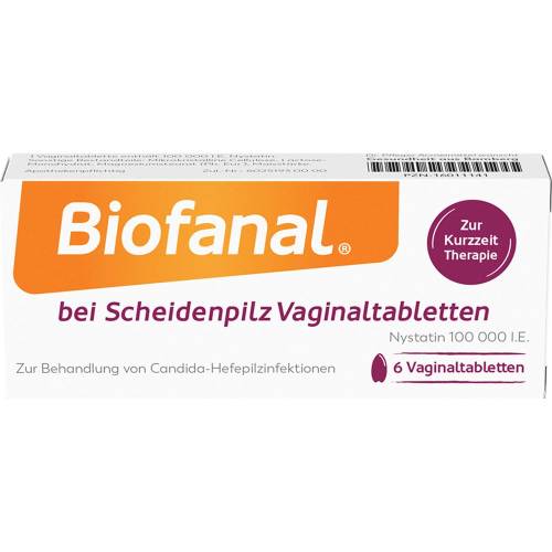 Biofanal bei Scheidenpilz 100 000 I.E. Vaginaltab. 6 St